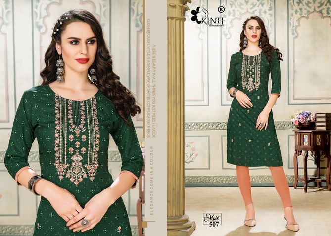 Mint Vol 5 By Kinti Embroidery Kurtis Catalog